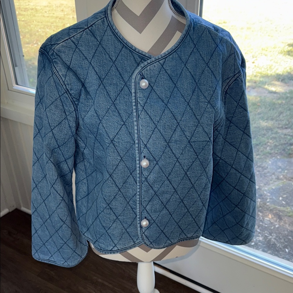 Kate Spade Quilted Denim Blue Jacket ♠️